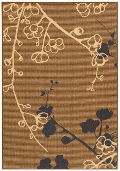 Safavieh Courtyard Cy4038D Brown Natural / Black Floral / Country Area Rug