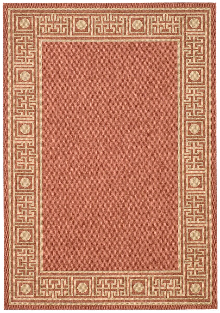 Safavieh Courtyard cy5143a Rust / Sand Bordered Area Rug