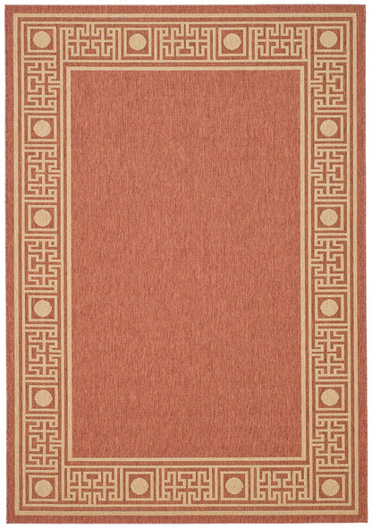 Safavieh Courtyard cy5143a Rust / Sand Bordered Area Rug