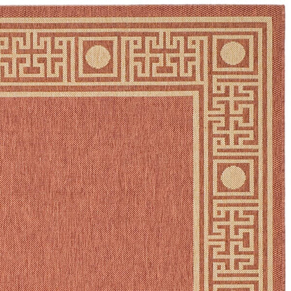 Safavieh Courtyard cy5143a Rust / Sand Bordered Area Rug