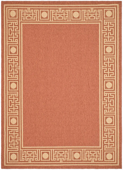 Safavieh Courtyard cy5143a Rust / Sand Bordered Area Rug