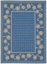 Safavieh Courtyard Cy5148C Blue / Ivory Tropical Area Rug