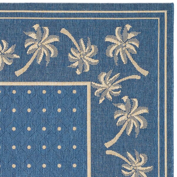 Safavieh Courtyard Cy5148C Blue / Ivory Tropical Area Rug