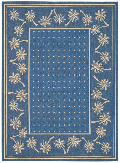 Safavieh Courtyard Cy5148C Blue / Ivory Tropical Area Rug