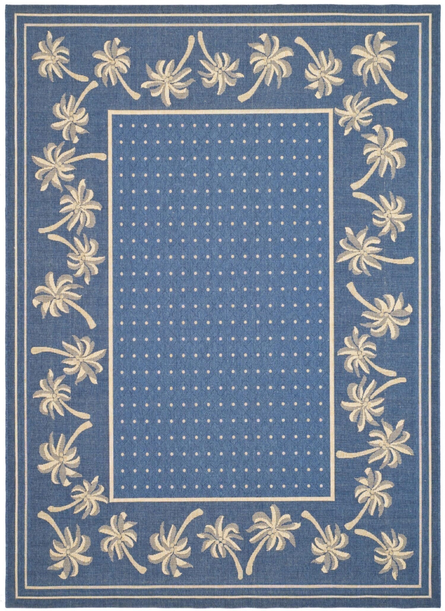 Safavieh Courtyard cy5148c Blue / Ivory Tropical Area Rug