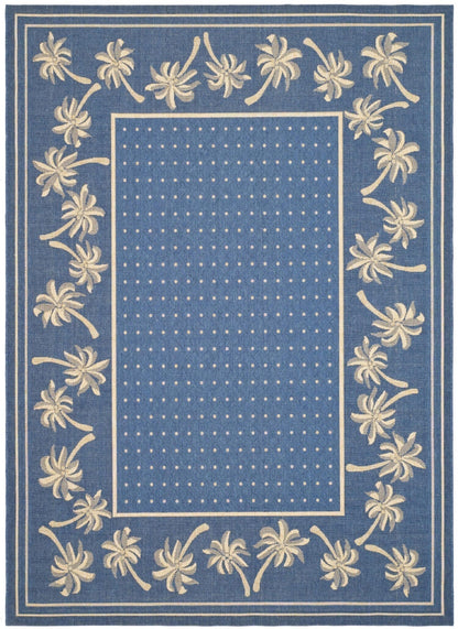 Safavieh Courtyard cy5148c Blue / Ivory Tropical Area Rug