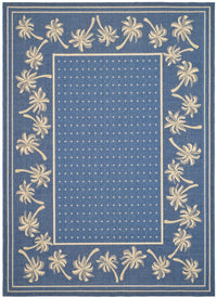 Safavieh Courtyard cy5148c Blue / Ivory Tropical Area Rug