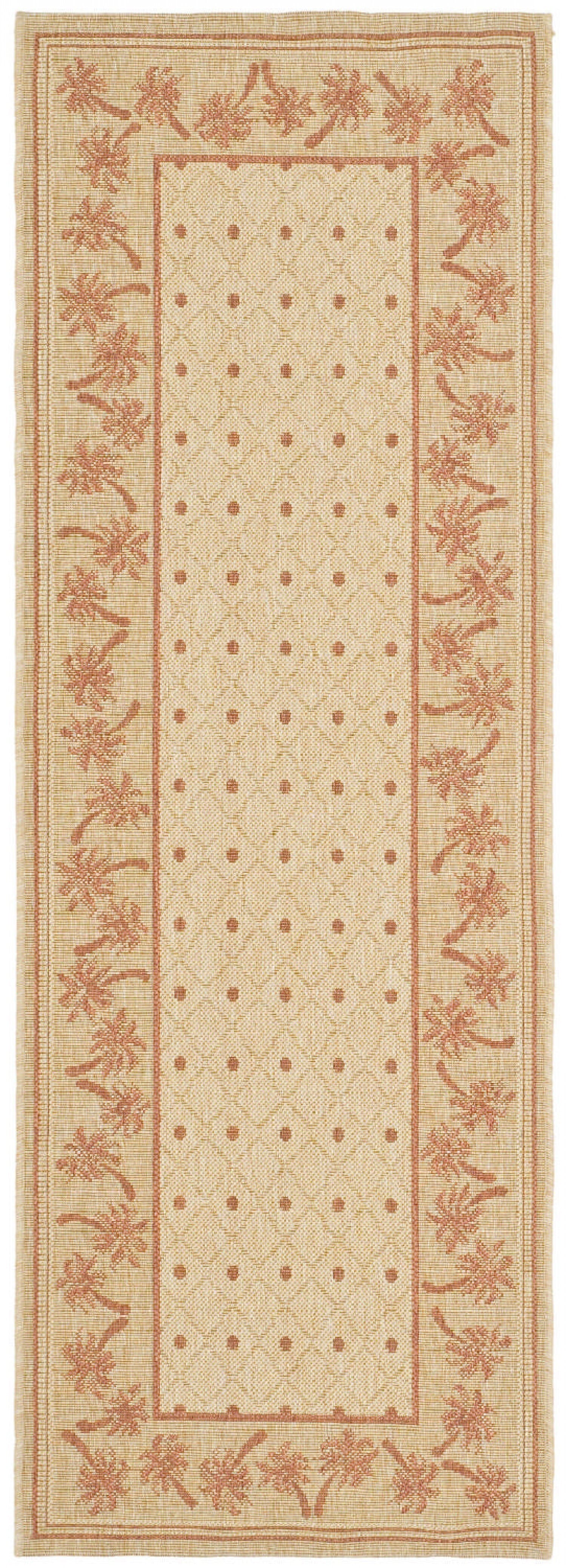 Safavieh Courtyard cy5148j Ivory / Rust Tropical Area Rug