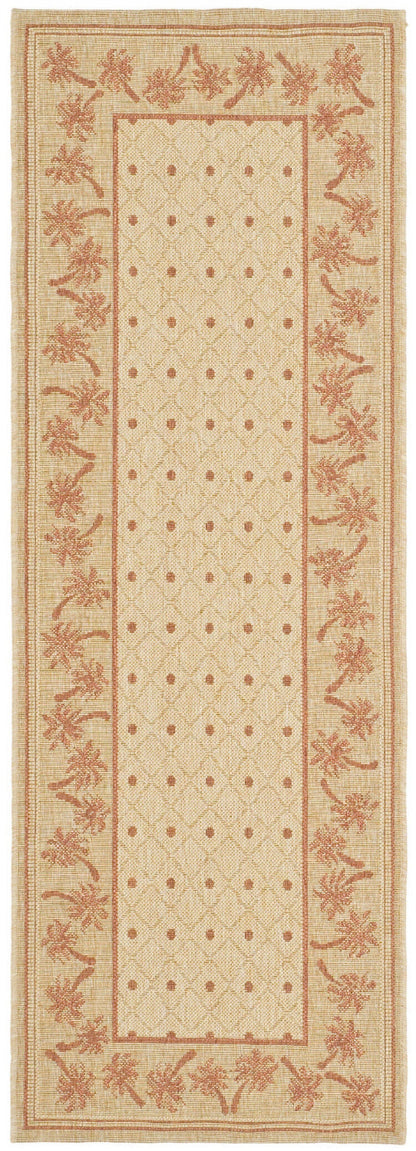 Safavieh Courtyard cy5148j Ivory / Rust Tropical Area Rug