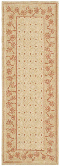 Safavieh Courtyard cy5148j Ivory / Rust Tropical Area Rug