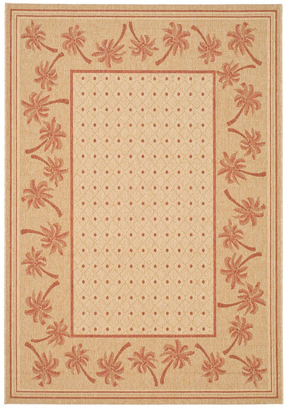 Safavieh Courtyard cy5148j Ivory / Rust Tropical Area Rug