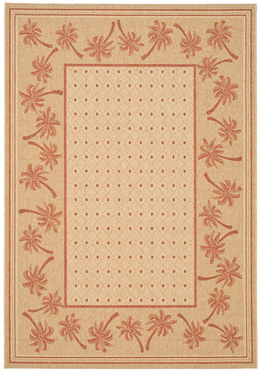 Safavieh Courtyard cy5148j Ivory / Rust Tropical Area Rug