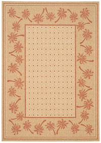 Safavieh Courtyard cy5148j Ivory / Rust Tropical Area Rug