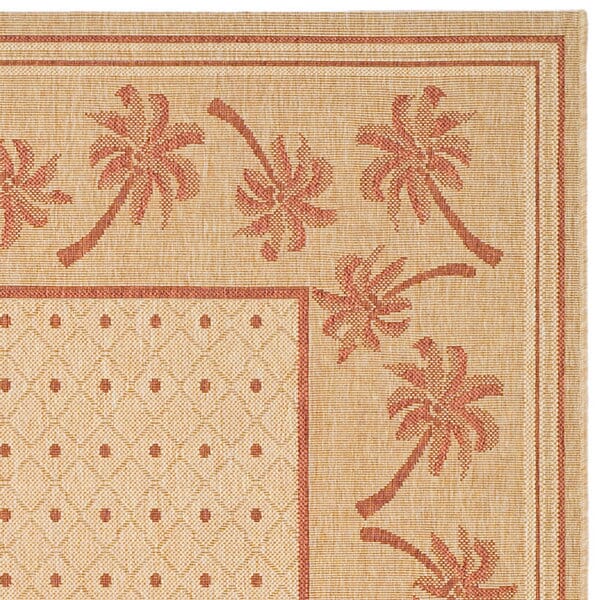 Safavieh Courtyard cy5148j Ivory / Rust Tropical Area Rug