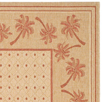 Safavieh Courtyard cy5148j Ivory / Rust Tropical Area Rug