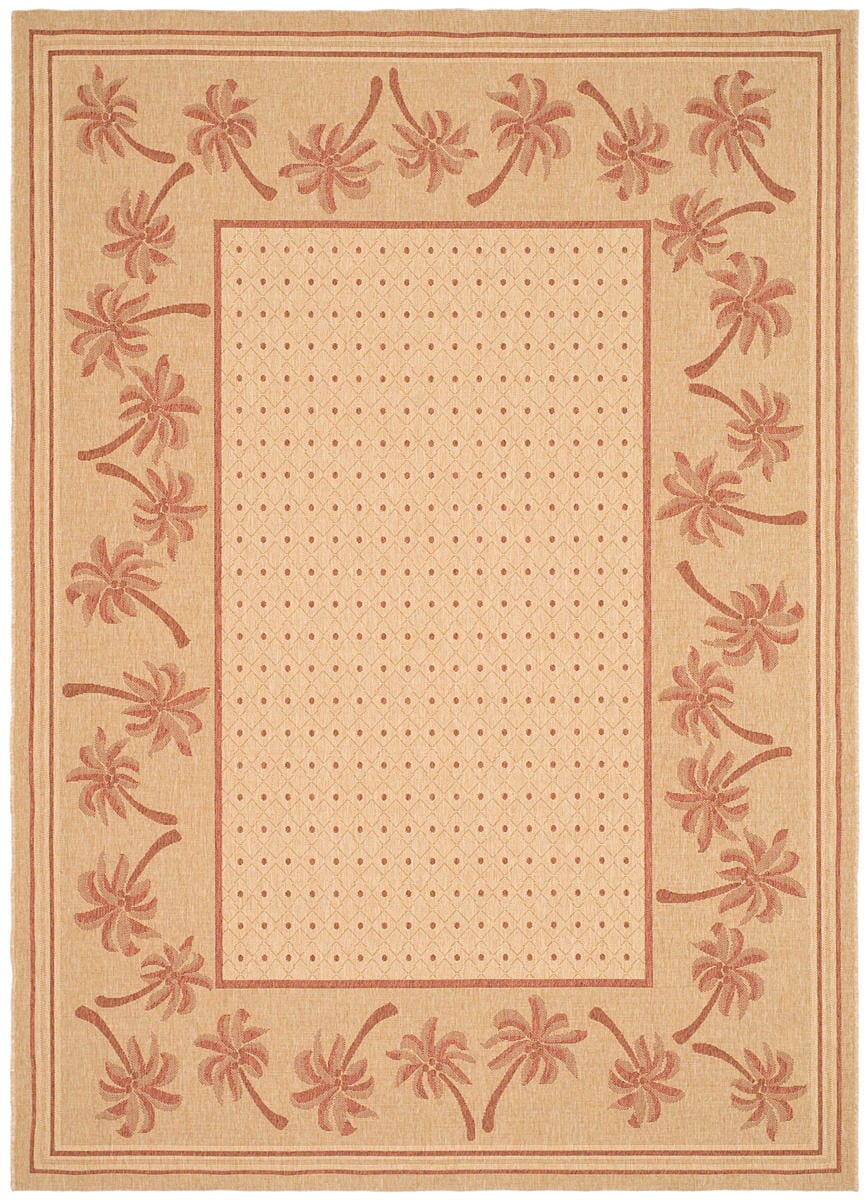 Safavieh Courtyard cy5148j Ivory / Rust Tropical Area Rug