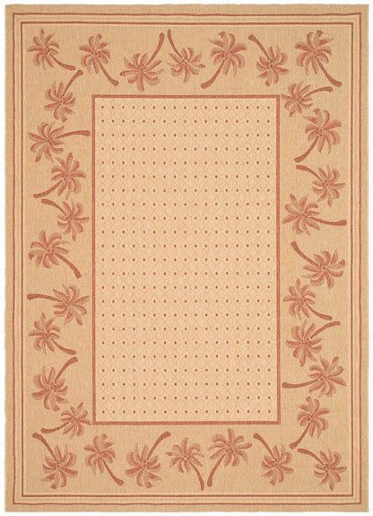 Safavieh Courtyard cy5148j Ivory / Rust Tropical Area Rug