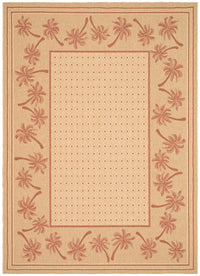 Safavieh Courtyard cy5148j Ivory / Rust Tropical Area Rug