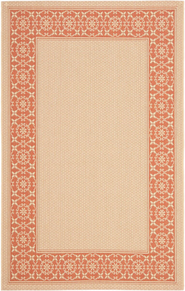 Safavieh Courtyard Cy6003-11 Cream / Terracotta Bordered Area Rug