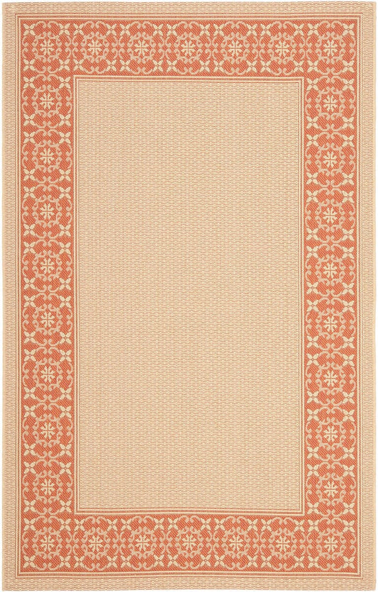 Safavieh Courtyard Cy6003-11 Cream / Terracotta Bordered Area Rug