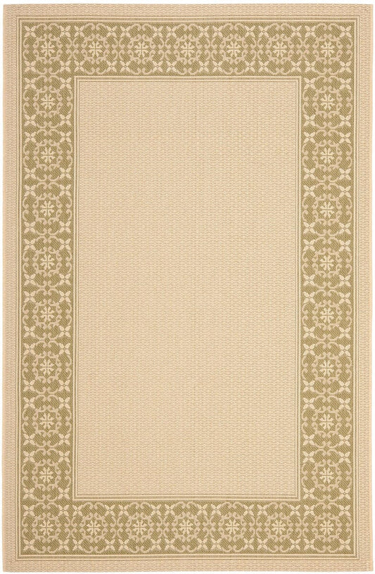 Safavieh Courtyard Cy6003-14 Cream / Green Bordered Area Rug