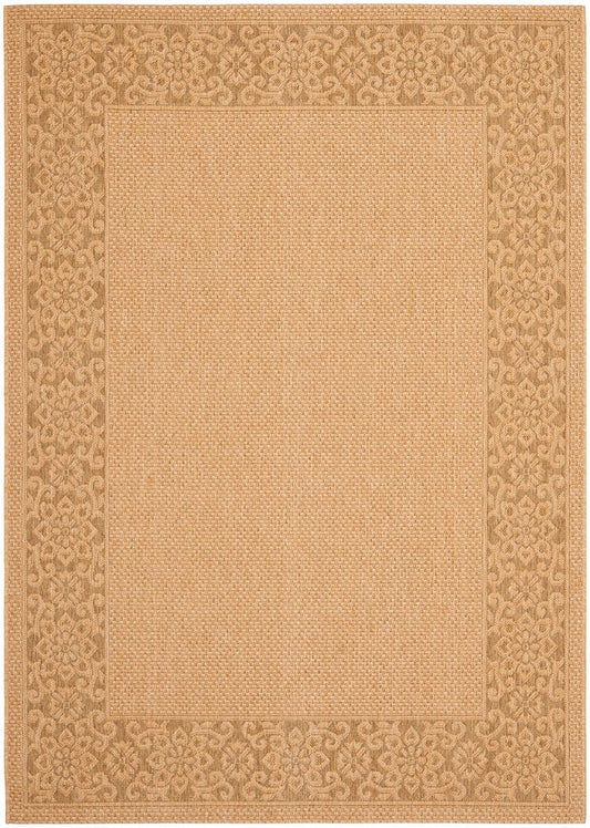 Safavieh Courtyard Cy6011-39 Natural / Gold Bordered Area Rug