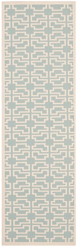 Safavieh Courtyard Cy6015-223 Aqua / Beige Geometric Area Rug