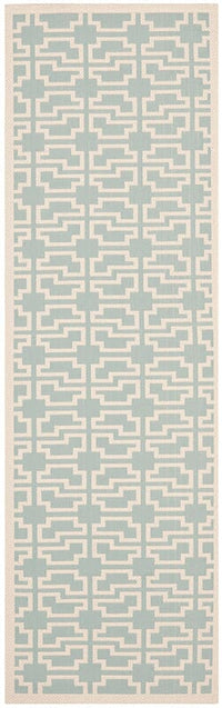 Safavieh Courtyard Cy6015-223 Aqua / Beige Geometric Area Rug