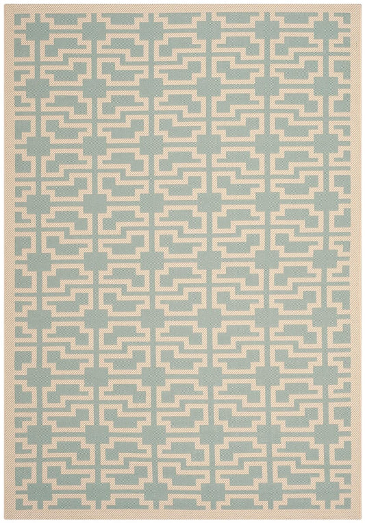 Safavieh Courtyard Cy6015-223 Aqua / Beige Geometric Area Rug