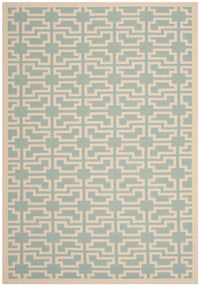 Safavieh Courtyard Cy6015-223 Aqua / Beige Geometric Area Rug