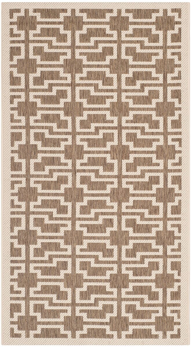 Safavieh Courtyard Cy6015-242 Mocha / Beige Geometric Area Rug