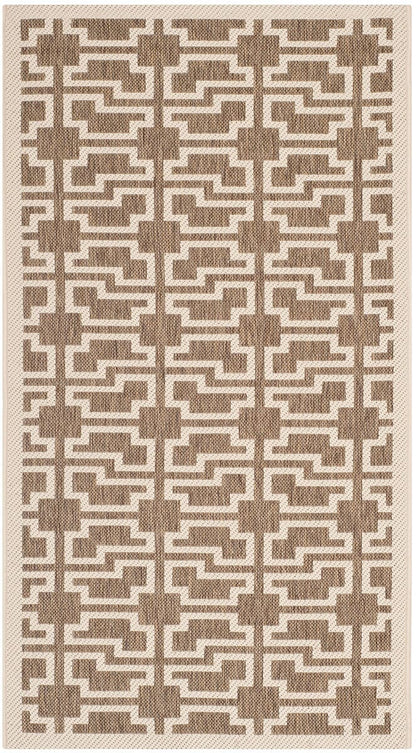 Safavieh Courtyard Cy6015-242 Mocha / Beige Geometric Area Rug