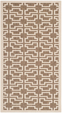 Safavieh Courtyard Cy6015-242 Mocha / Beige Geometric Area Rug