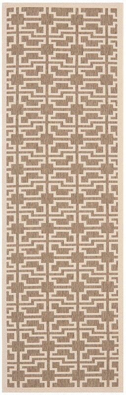 Safavieh Courtyard Cy6015-242 Mocha / Beige Geometric Area Rug