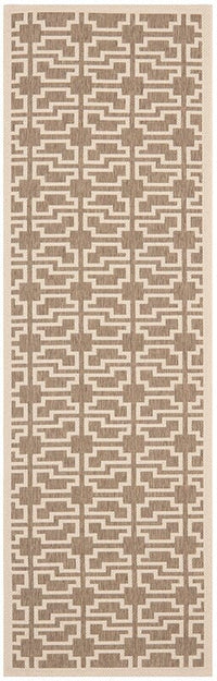 Safavieh Courtyard Cy6015-242 Mocha / Beige Geometric Area Rug