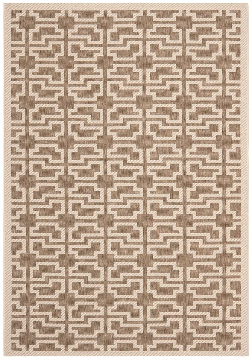 Safavieh Courtyard Cy6015-242 Mocha / Beige Geometric Area Rug