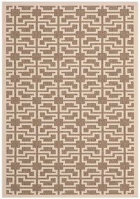 Safavieh Courtyard Cy6015-242 Mocha / Beige Geometric Area Rug