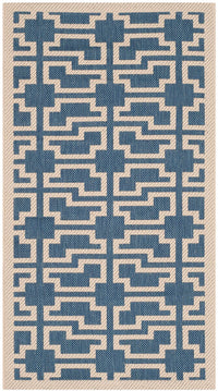 Safavieh Courtyard Cy6015-243 Blue / Beige Geometric Area Rug