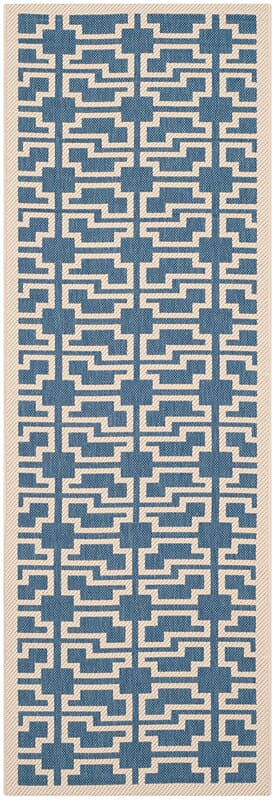 Safavieh Courtyard Cy6015-243 Blue / Beige Geometric Area Rug