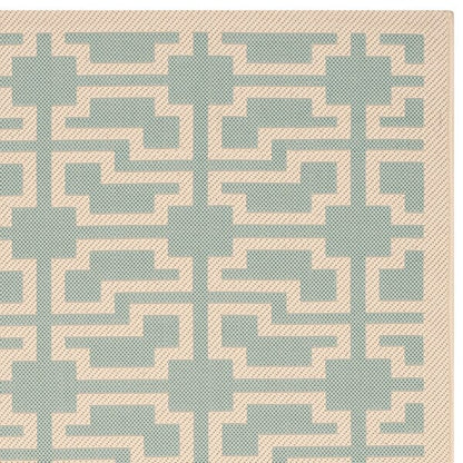 Safavieh Courtyard Cy6015-243 Blue / Beige Geometric Area Rug