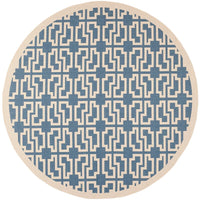 Safavieh Courtyard Cy6015-243 Blue / Beige Geometric Area Rug