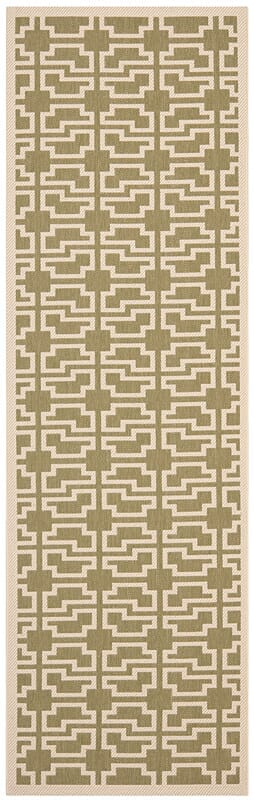 Safavieh Courtyard Cy6015-244 Green / Beige Geometric Area Rug