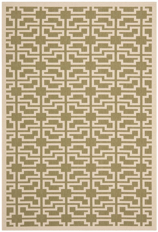 Safavieh Courtyard Cy6015-244 Green / Beige Geometric Area Rug