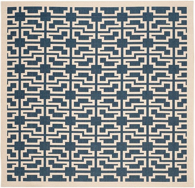 Safavieh Courtyard Cy6015-268 Navy / Beige Geometric Area Rug