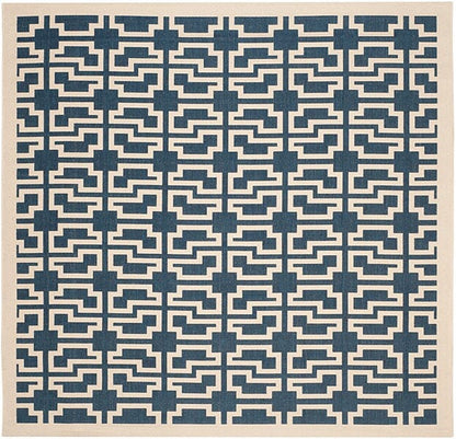 Safavieh Courtyard Cy6015-268 Navy / Beige Geometric Area Rug