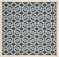 Safavieh Courtyard Cy6015-268 Navy / Beige Geometric Area Rug