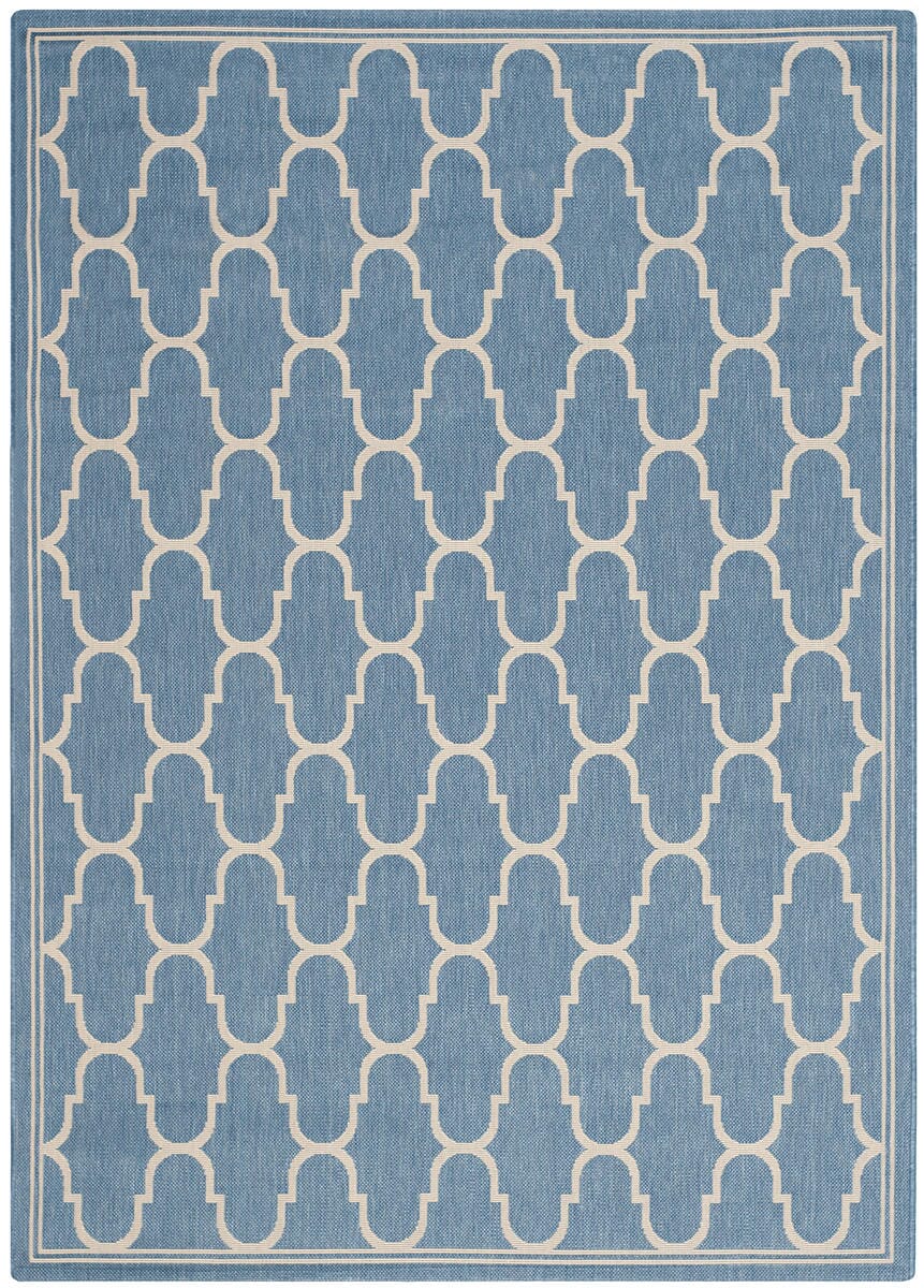 Safavieh Courtyard Cy6016-243 Blue / Beige Geometric Area Rug