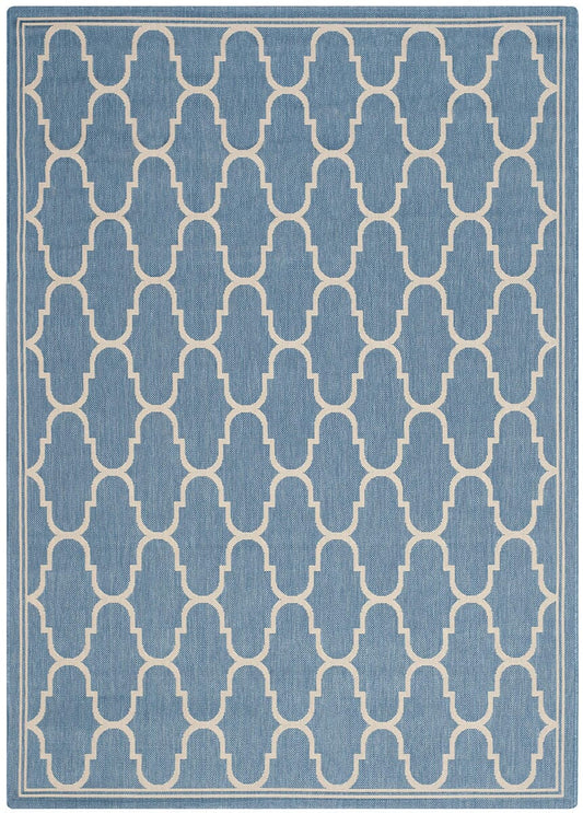 Safavieh Courtyard Cy6016-243 Blue / Beige Geometric Area Rug