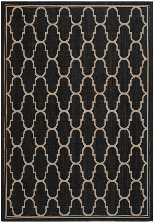 Safavieh Courtyard Cy6016-266 Black / Beige Geometric Area Rug