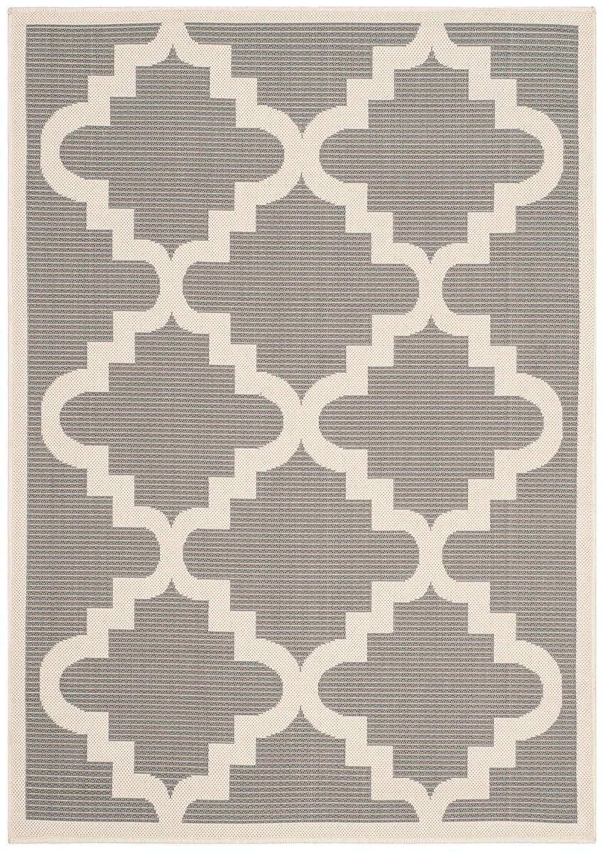 Safavieh Courtyard Cy6017-246 Anthracite / Beige Geometric Area Rug